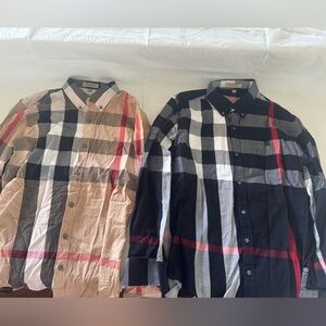 Two Burberry Dress Shirts